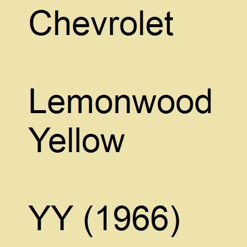 Chevrolet, Lemonwood Yellow, YY (1966).